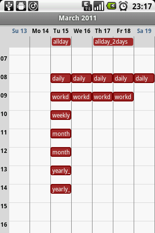 Android-Sync synced Outlook calendar to Android calendar Recurrence events, all day events are all supported!